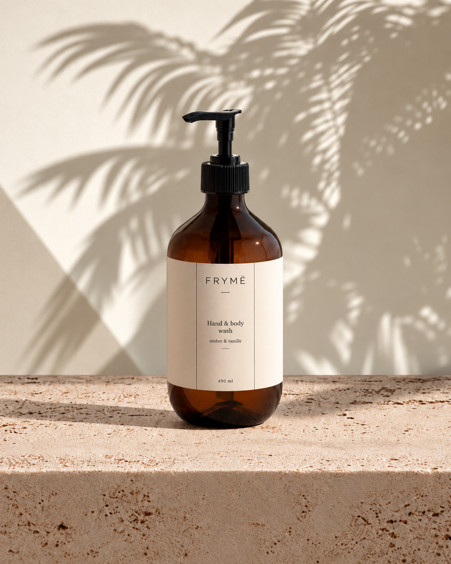 FRYMË hand & body wash amber & vanille 490 ml